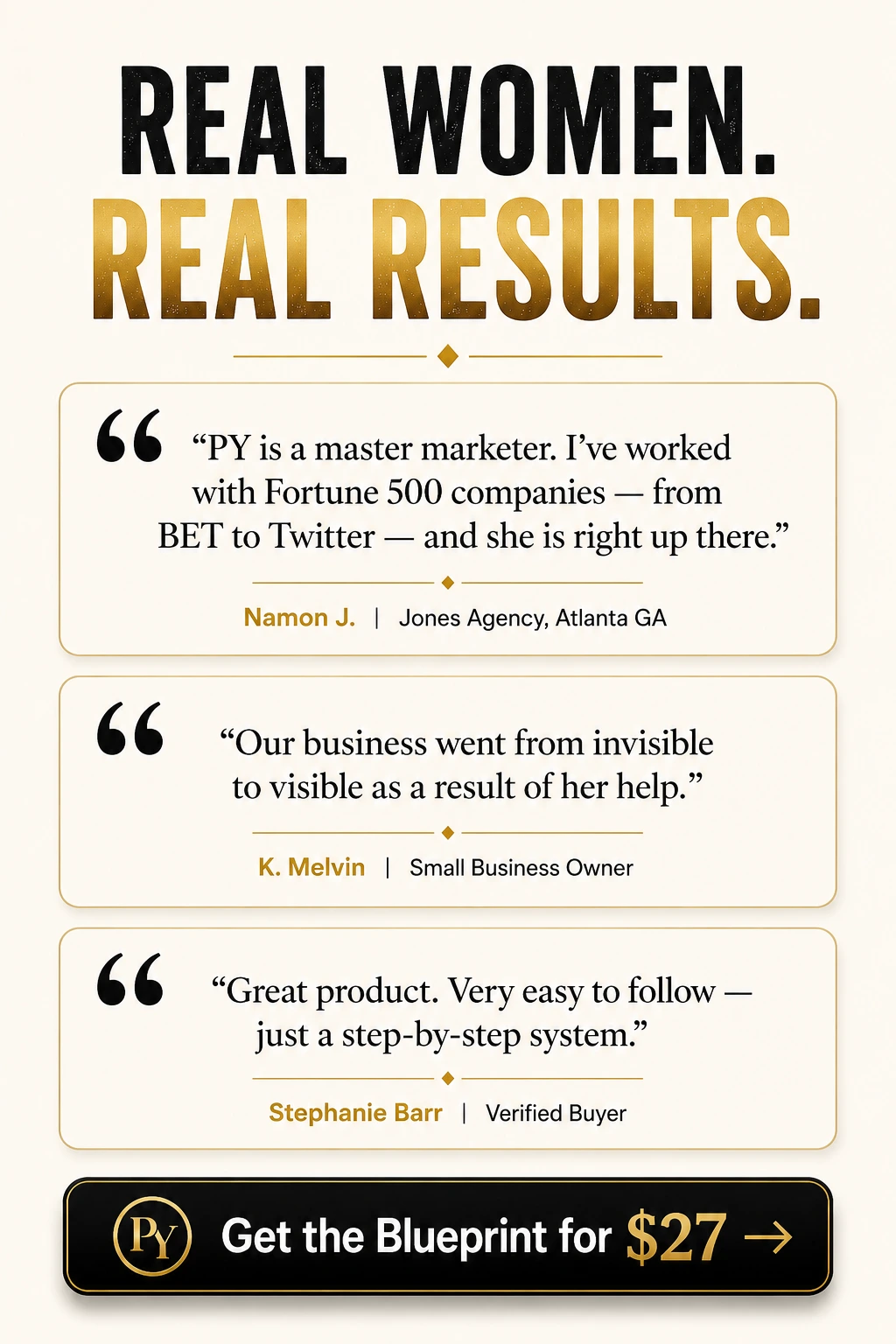 Real Women Real Results — Post-to-Profit Blueprint Testimonials from Small Business Owners | PYTalkBiz