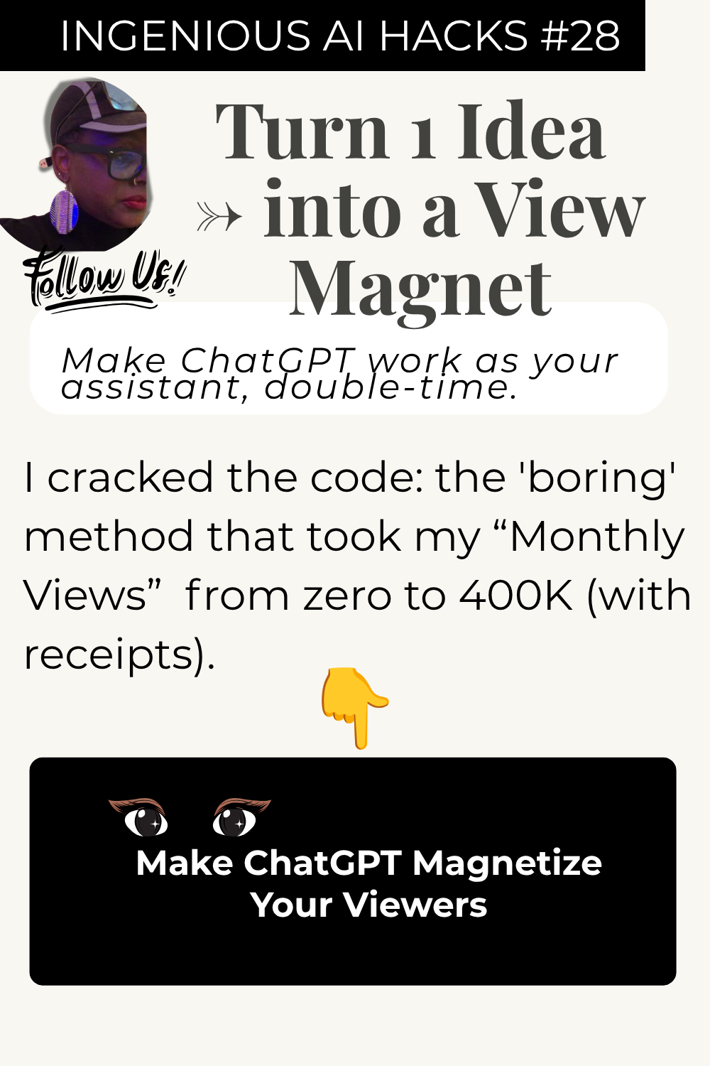 1000 hooks tested, monthly views from zero to 400K with receipts, by PY PYTalkBiz