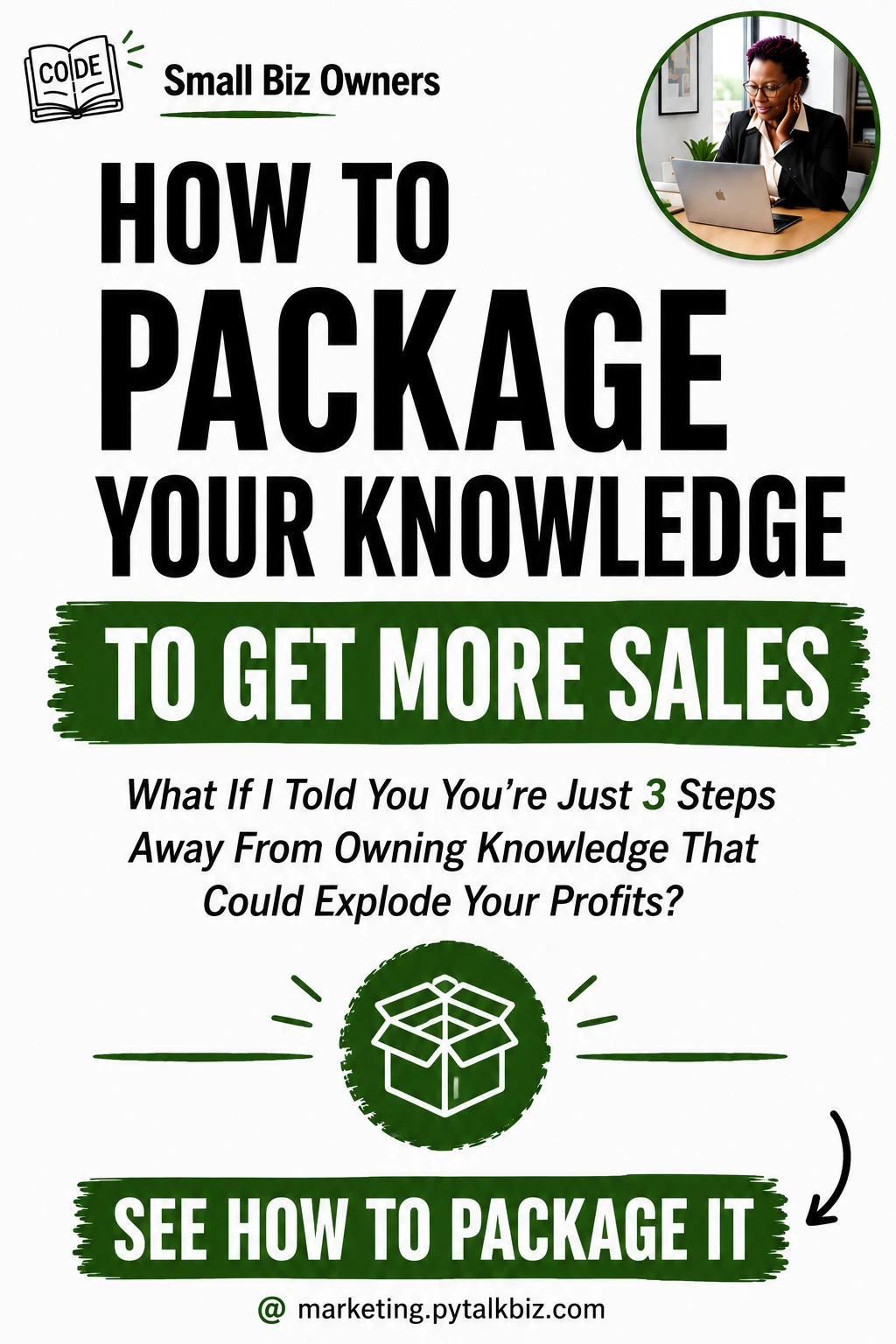 3-Step Content System for packaging your knowledge into sales — small business content strategy by PY PYTalkBiz