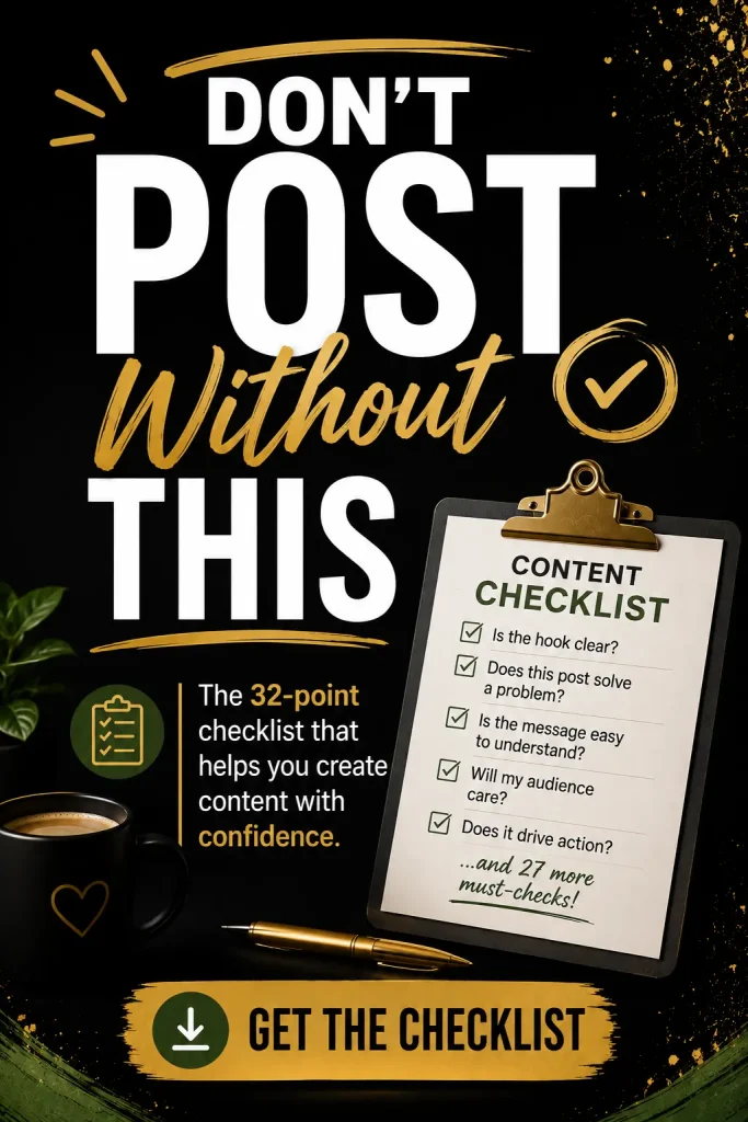image showing content checklist , dont post without one marketing.pytalkbiz.com pin for Pinterest views beside the headline Stuck at 200 Views, illustrating a content creation mistake that limits results.
