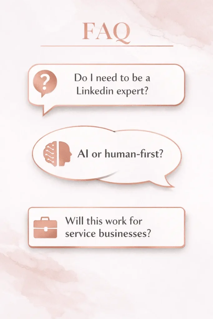 Linkedin content idea faq for beginners guide and templates.