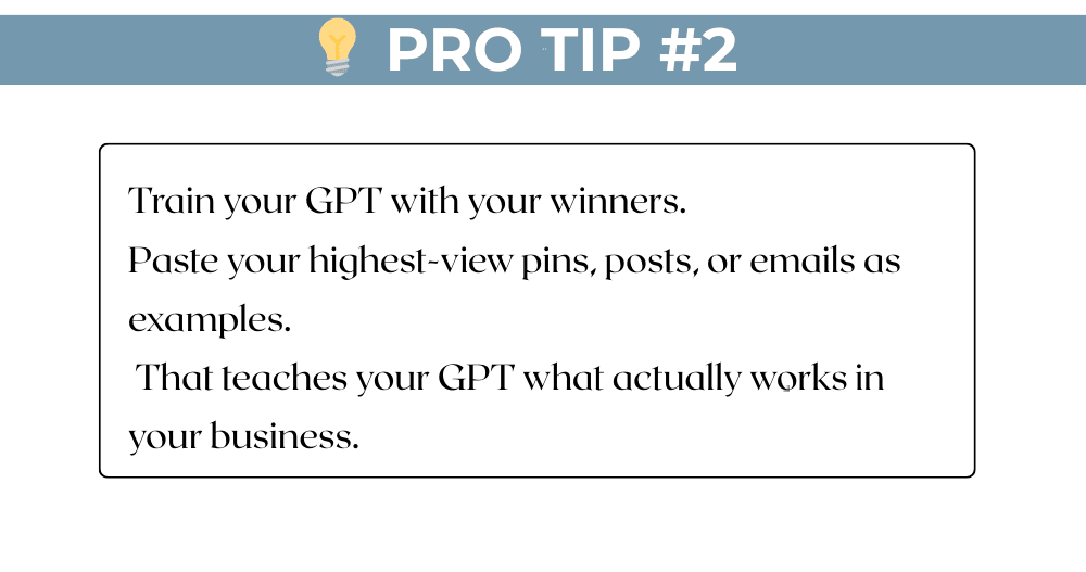 Pro tip showing how to use Google Docs to store extra context for better AI prompts