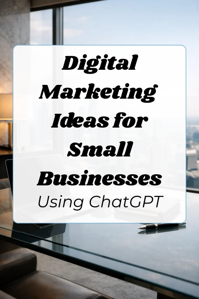 Digital Marketing Ideas for Small businesses using chatgpt 